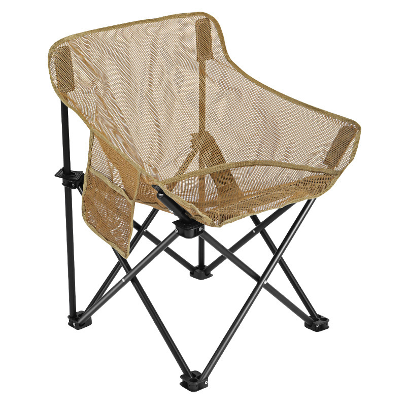 Outdoor Camping High Chair - 통기성 메쉬 하이백 접이식 캠핑 의자,