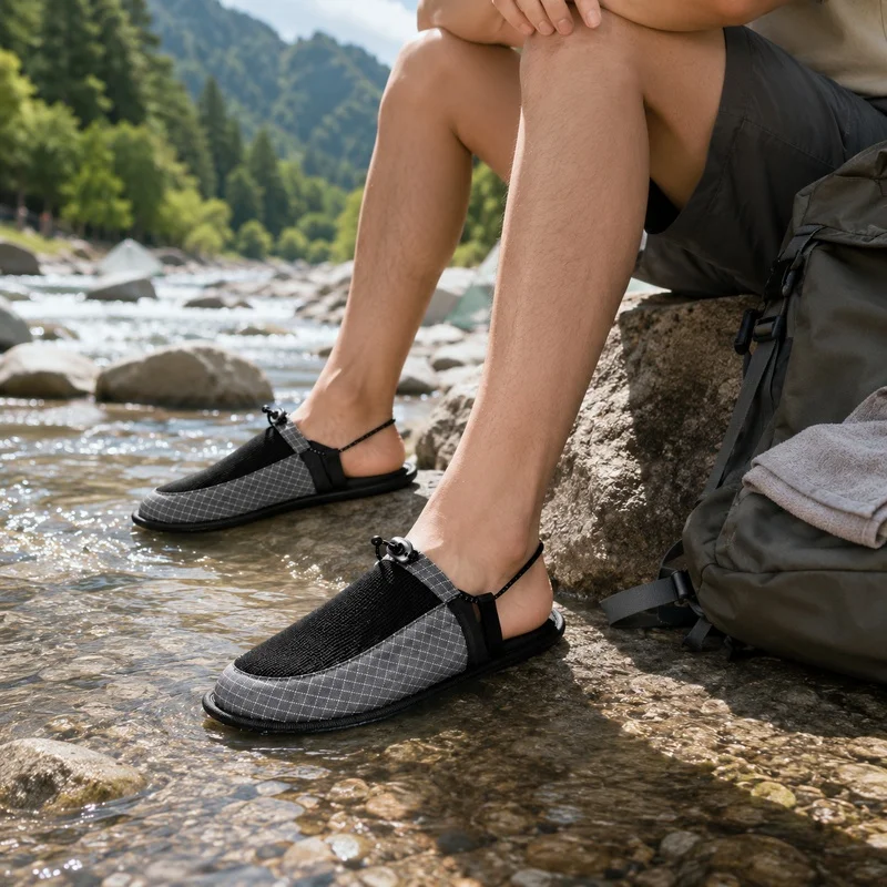 Outdoor Camping Slippers - 휴대용 접이식 여행용 슬리퍼 남녀공용 미끄럼