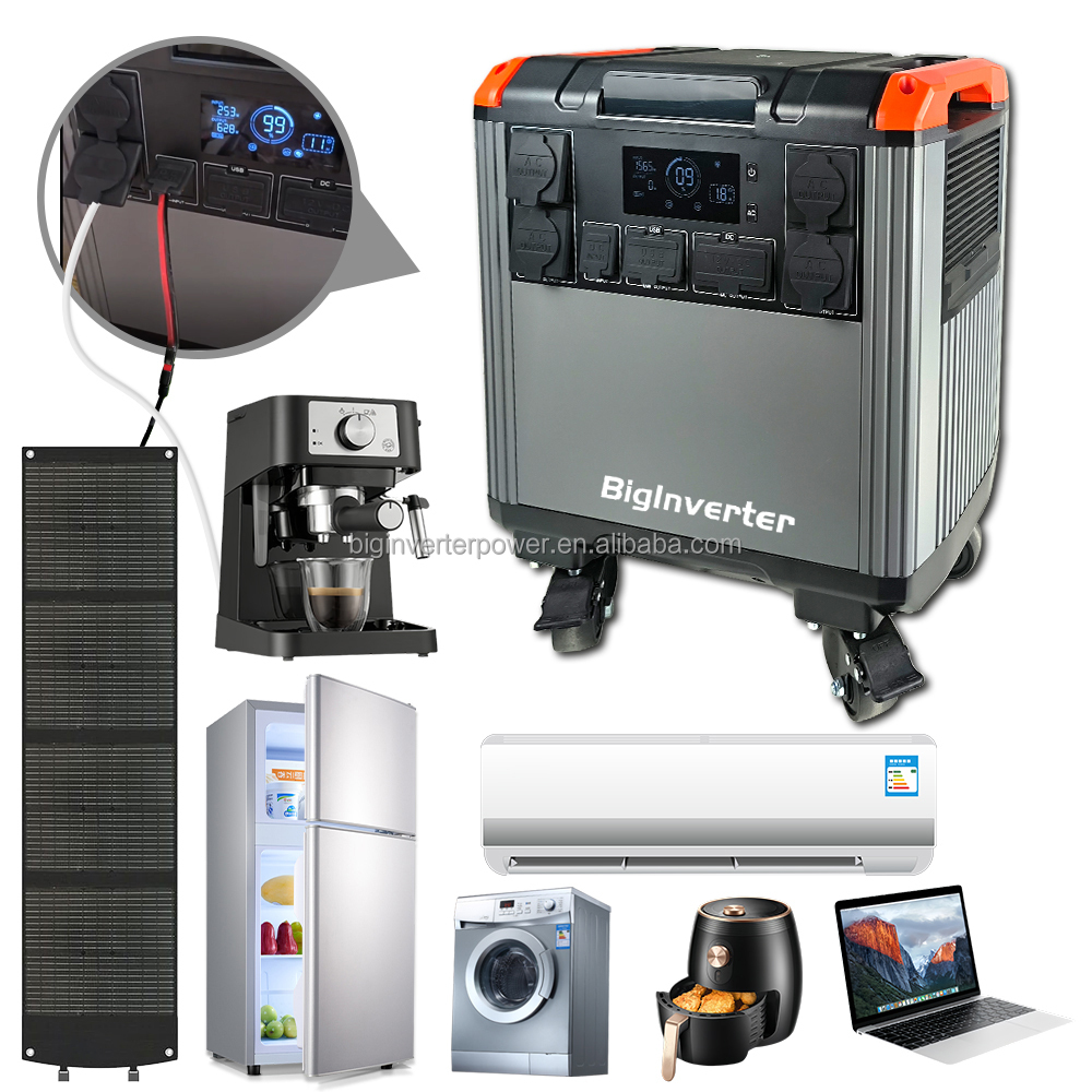 Portable Power Station - 5000W 태양광 발전기 5000Wh LiFePO4 휴대용