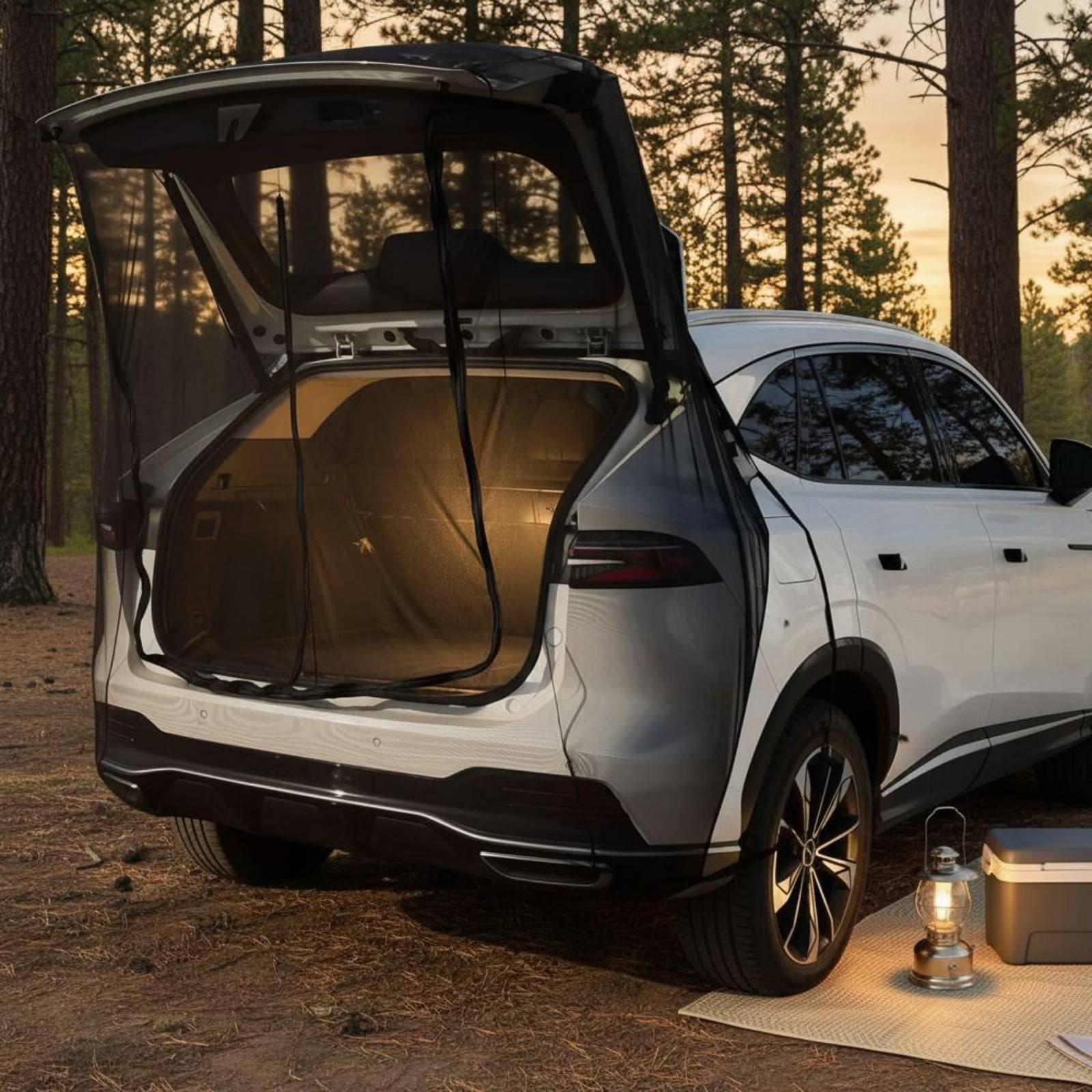 Outdoor Camping Mosquito Net - SUV 차량 트렁크 도킹 텐트용 뒷문