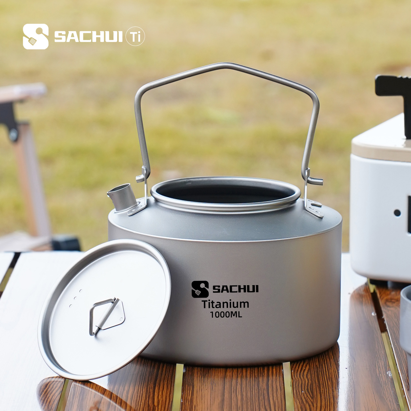 Outdoor Camping Kettle - 1000ML 순수 티타늄 주전자 야외 초경량