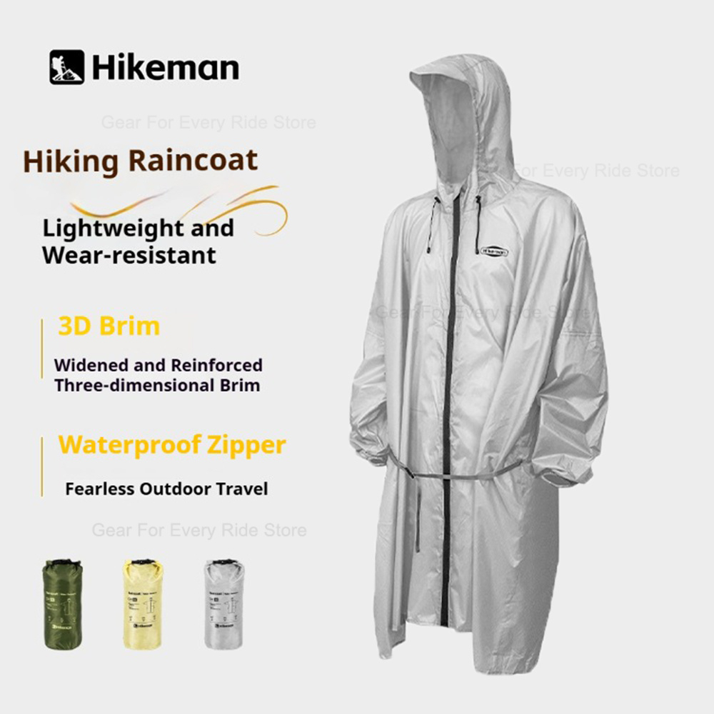 Outdoor Camping Jacket - 초경량 지퍼 레인코트 210T 폴리에스터 방수