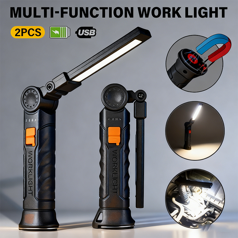 Battery Outdoor Camping - 휴대용 COB LED 손전등 USB 충전식