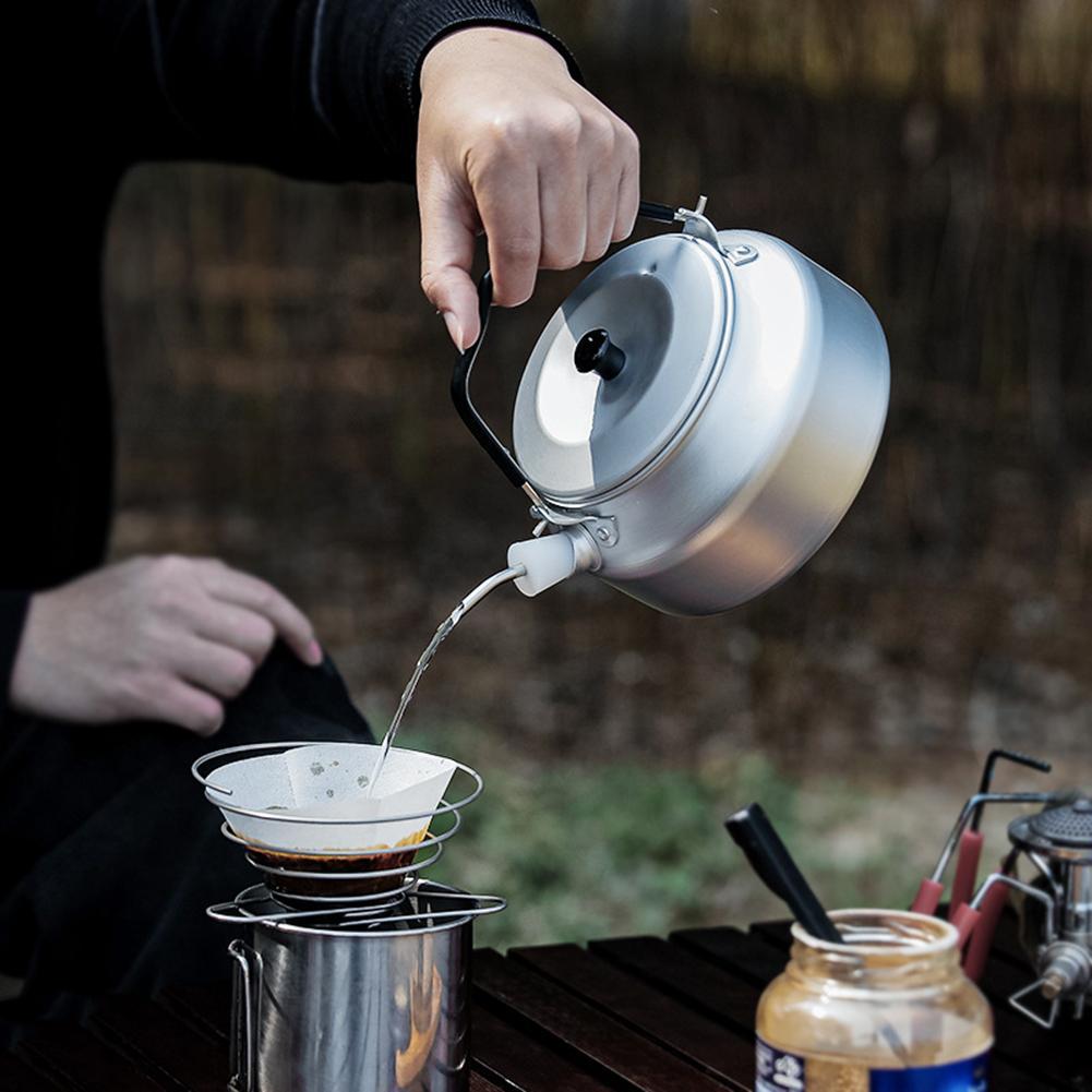 Outdoor Camping Kettle - 800ml 야외 휴대용 차 주전자, 연장
