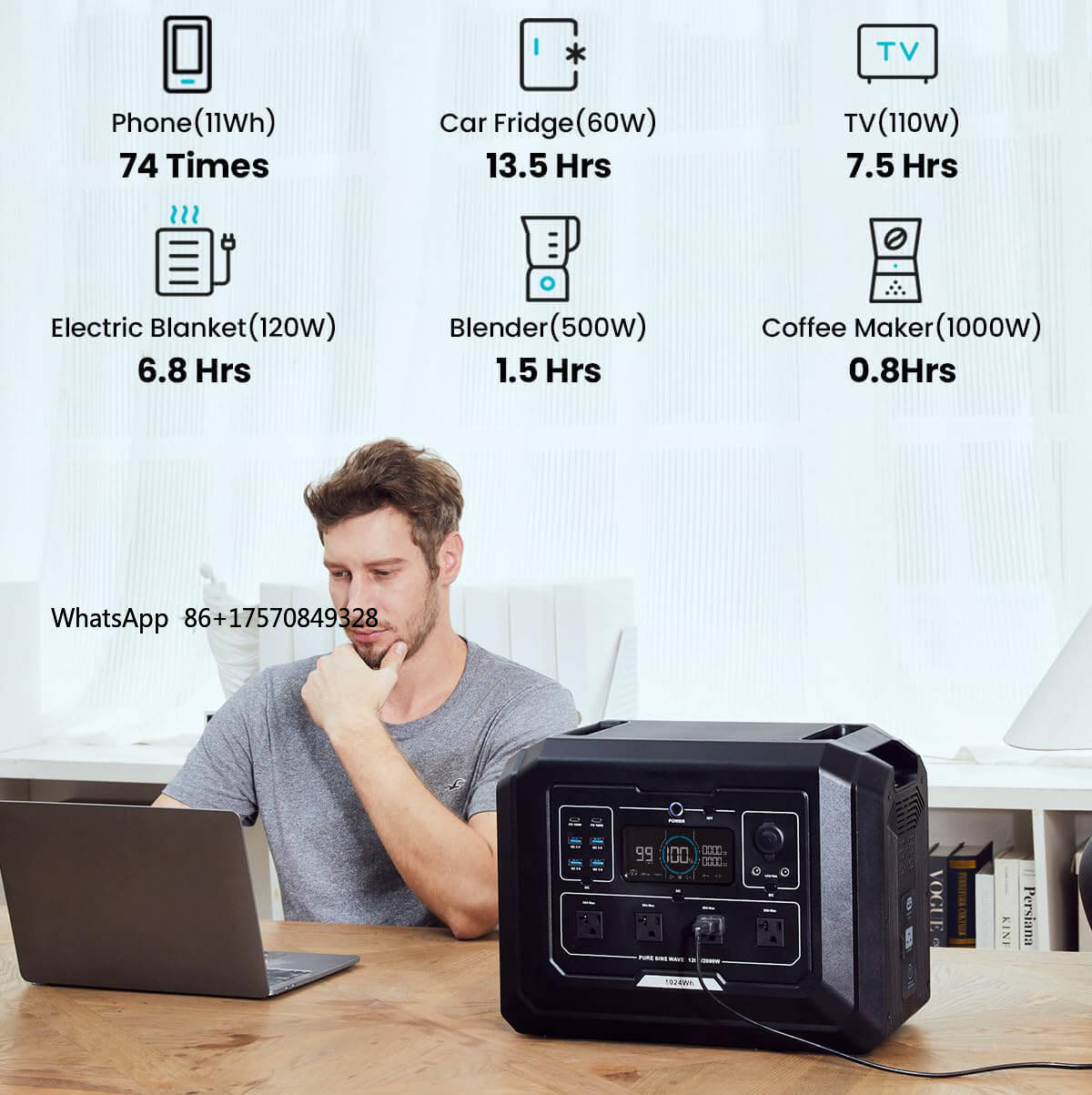Portable Power Station - LiFePO4 배터리 2kw 출력 휴대용 파워스테이션