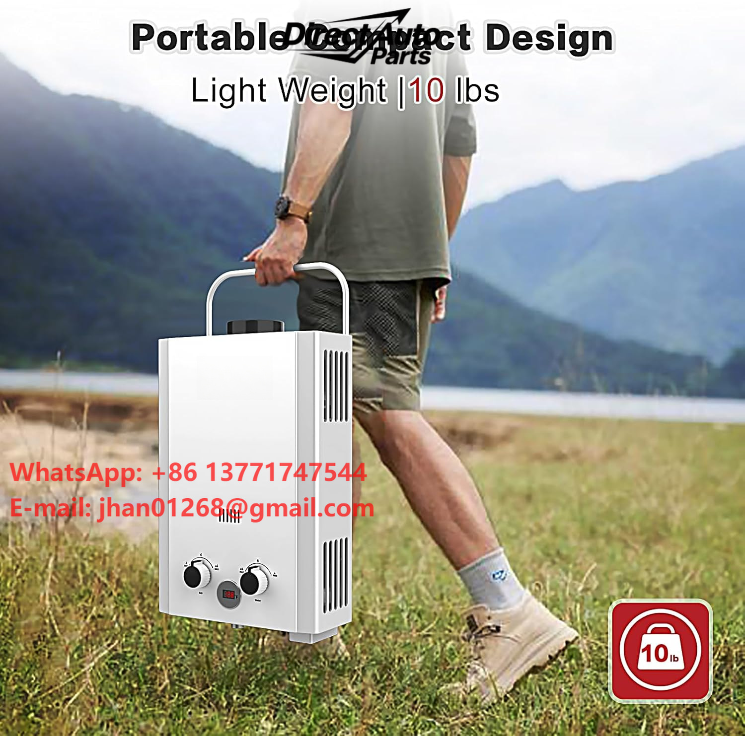 Outdoor Camping Hot Water Shower - 손잡이와 과열 방지 기능이 있는 프로판