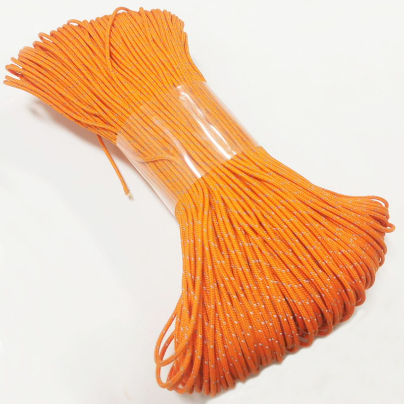 Outdoor Camping Extension Cord - 오렌지색 직경 2mm 반사 파라코드, 3가닥