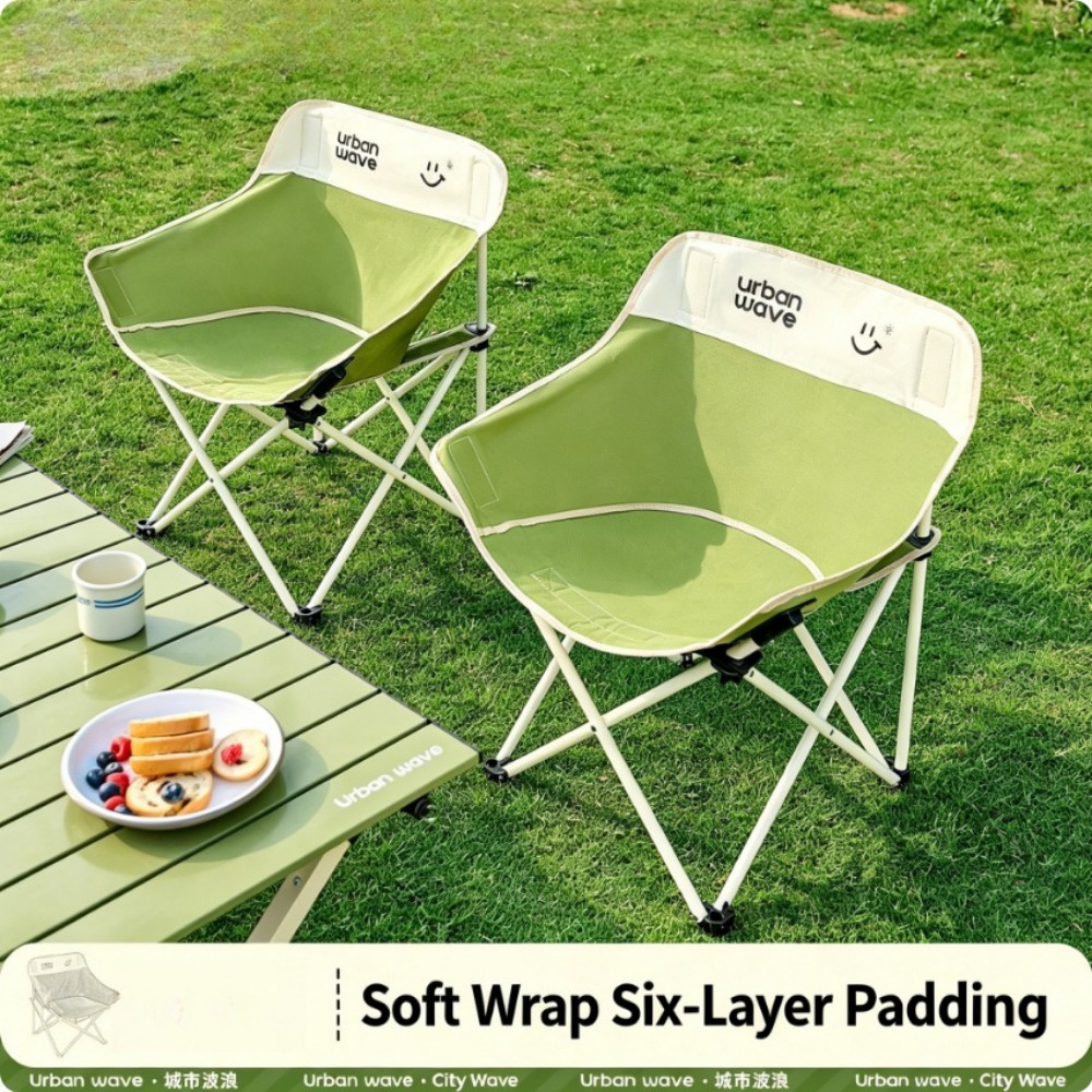 Outdoor Camping High Chair - 야외 접이식 의자 고급 밀크 그린