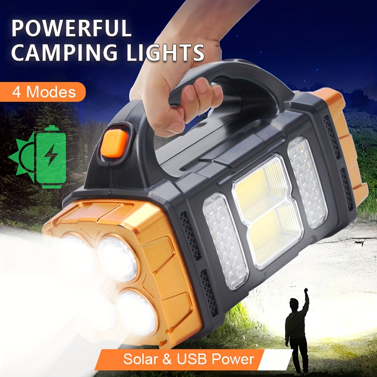 Battery Outdoor Camping - 새로운 업그레이드 충전식 고출력 태양광 LED