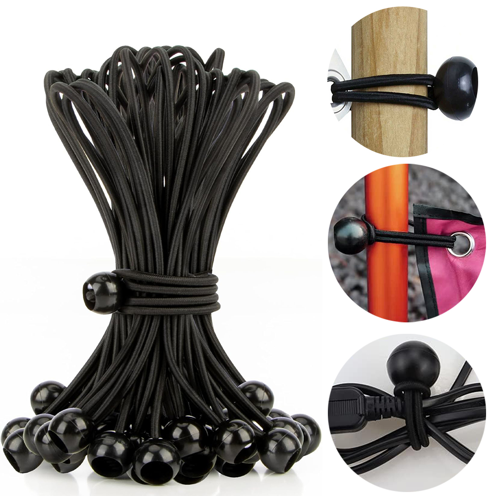 Outdoor Camping Tarp - 5/10/50/100개 야외용 탄성 볼 로프 볼