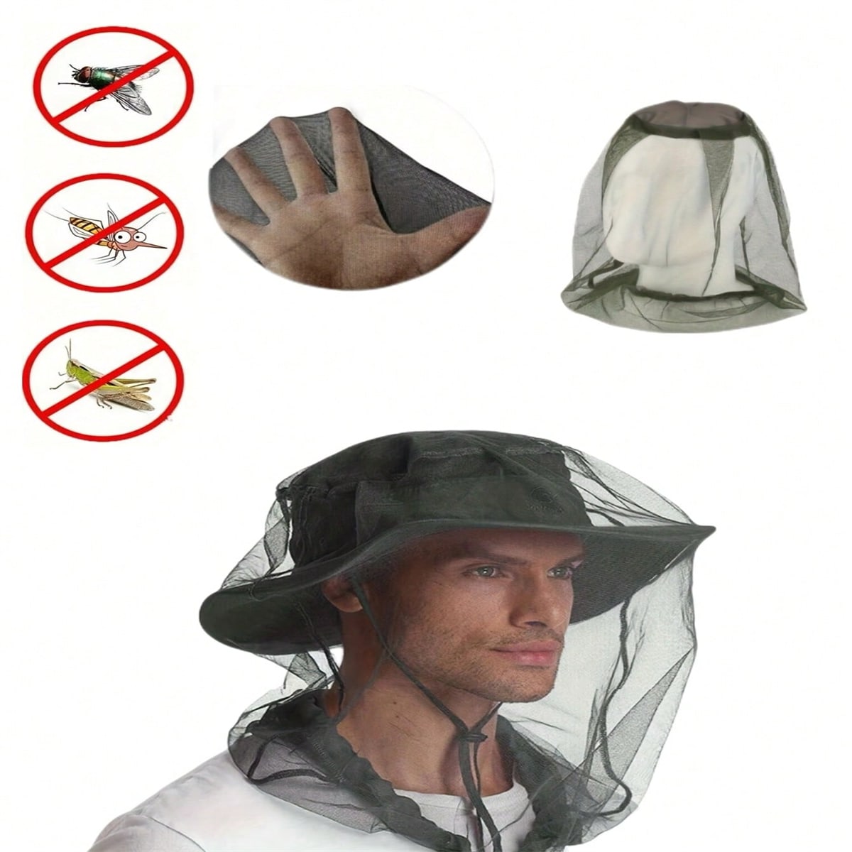 Outdoor Camping Mosquito Net - 2PC 야외 캠핑 및 하이킹, 곤충