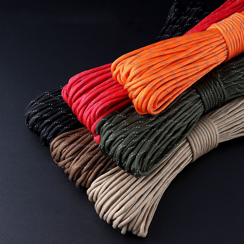 Outdoor Camping Extension Cord - 반사 Paracord 550 군사 7 가닥