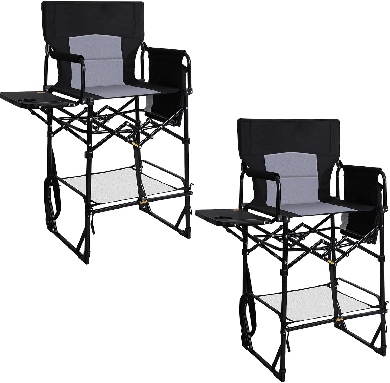 Outdoor Camping High Chair - 2팩 특대형 접이식 캠핑 감독 의자,