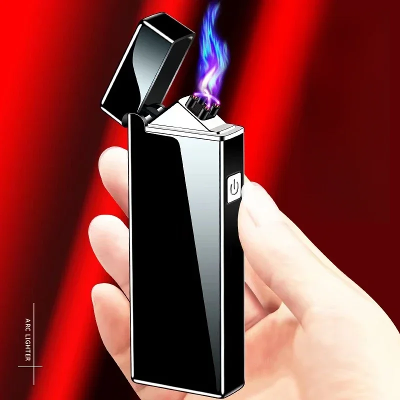 Outdoor Windproof Lighter - 전자 방풍 더블 아크 펄스 플레임리스