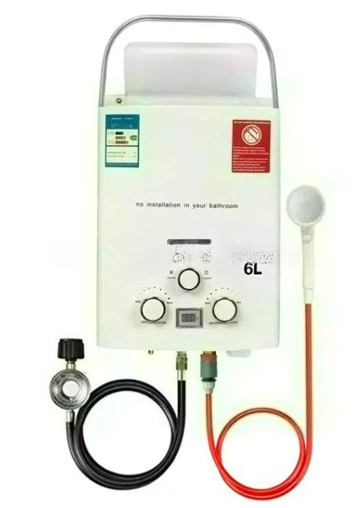 Outdoor Camping Hot Water Shower - 프로판 LPG 가스 무탱크 온수기 6L