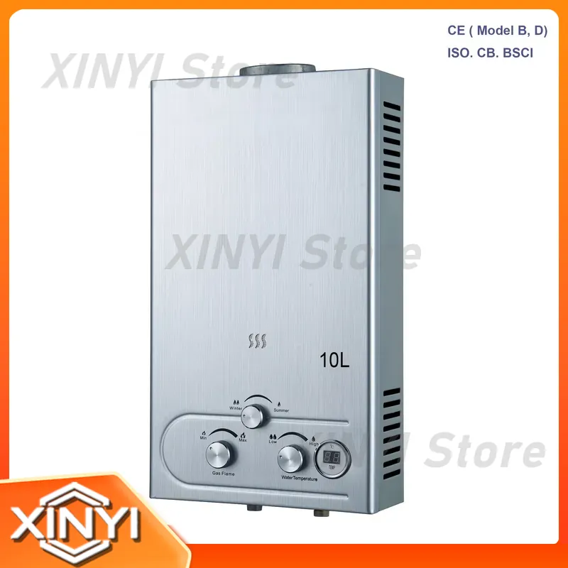 휴대용 가스 무탱크 온수기 6L-12L 16KW 구리  - Outdoor Camping Hot Water Shower 리뷰 및 가격