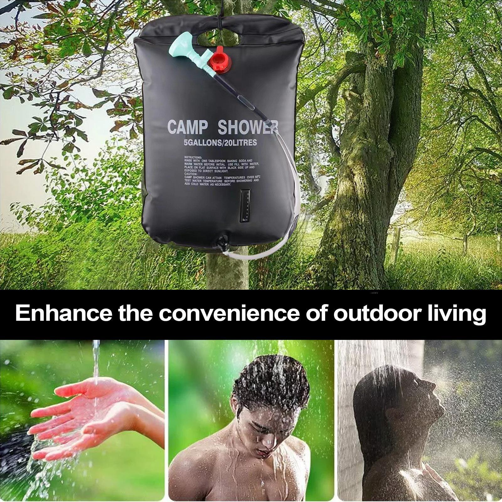 야외 샤워백 캠핑용 물주머니 태양열 온수기 캠핑 장비  - Outdoor Camping Hot Water Shower 리뷰 및 가격