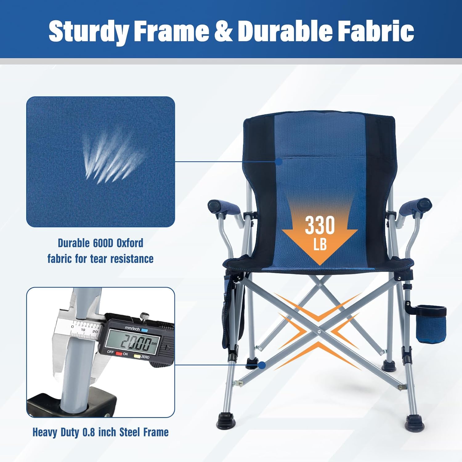 공장 도매 야외 휴대용 접이식 캠핑 의자 컵홀더가 있는 - Outdoor Camping Chairs 리뷰 및 가격