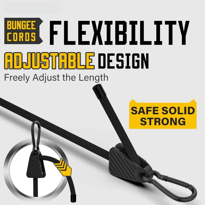 1-6PCS 조절 가능한 후크가 있는 번지 코드 7-4 - Outdoor Camping Extension Cord 리뷰 및 가격