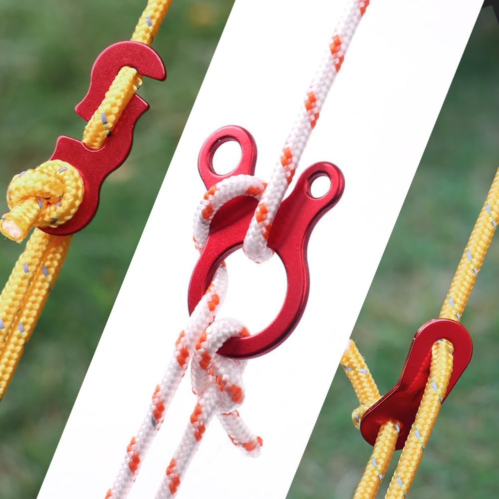 20Pcs 알루미늄 합금 텐트 가이라인 텐셔너 코드 가 - Outdoor Camping Extension Cord 리뷰 및 가격