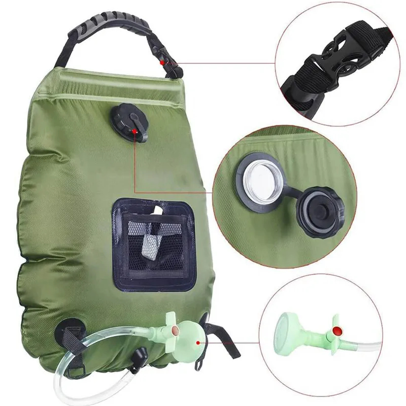 솔라 샤워백 20L 야외용 태양열 가열 프리미엄 캠핑  - Outdoor Camping Hot Water Shower 리뷰 및 가격