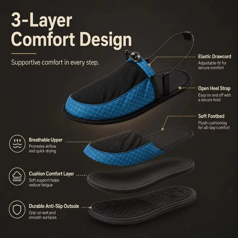 초경량 접이식 야외 캠핑 슬리퍼 남녀 공용 빠른 건조  - Outdoor Camping Slippers 리뷰 및 가격