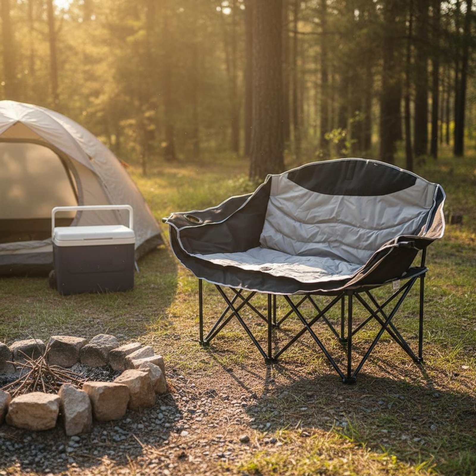 더블 캠핑 의자 접이식 캠핑 러브시트 2인용 접이식 의 - Outdoor Camping Meals 리뷰 및 가격