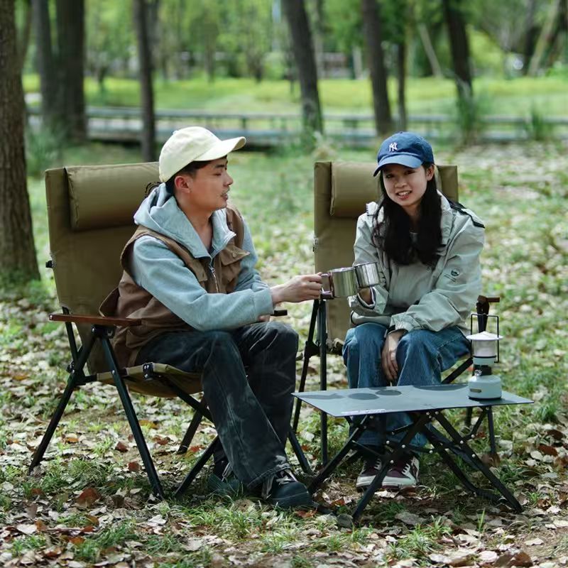 접이식 하이백 비치 캠핑 의자 4단계 조절 가능 철제  - Outdoor Camping High Chair 리뷰 및 가격