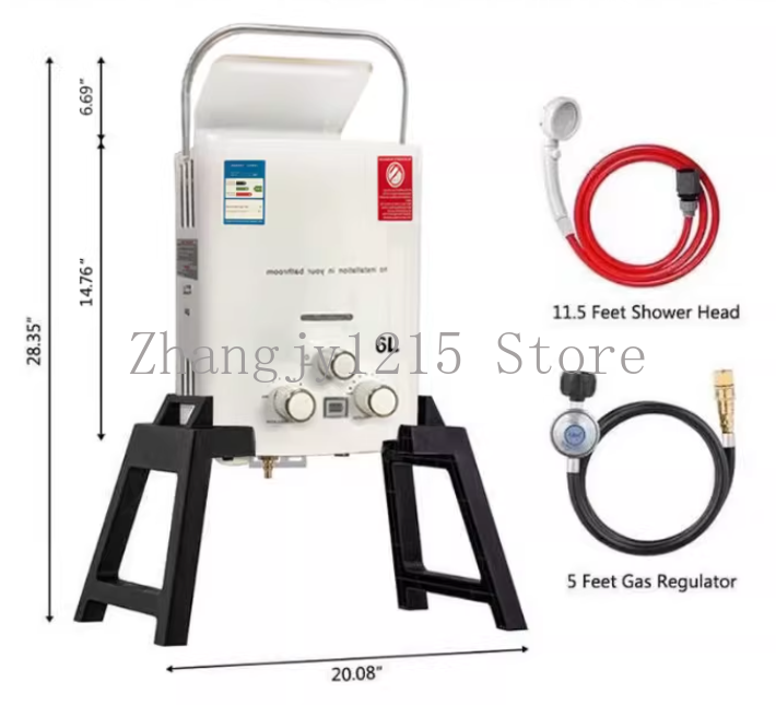 프로판 LPG 가스 탱크리스 온수기 6L 야외 캠핑 즉 - Outdoor Camping Hot Water Shower 리뷰 및 가격