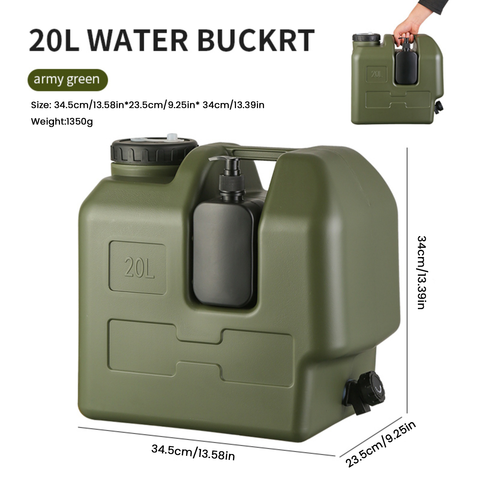 15/20L 휴대용 캠핑 물통 (수도꼭지 및 비누 디스 - Outdoor Camping Kettle 리뷰 및 가격