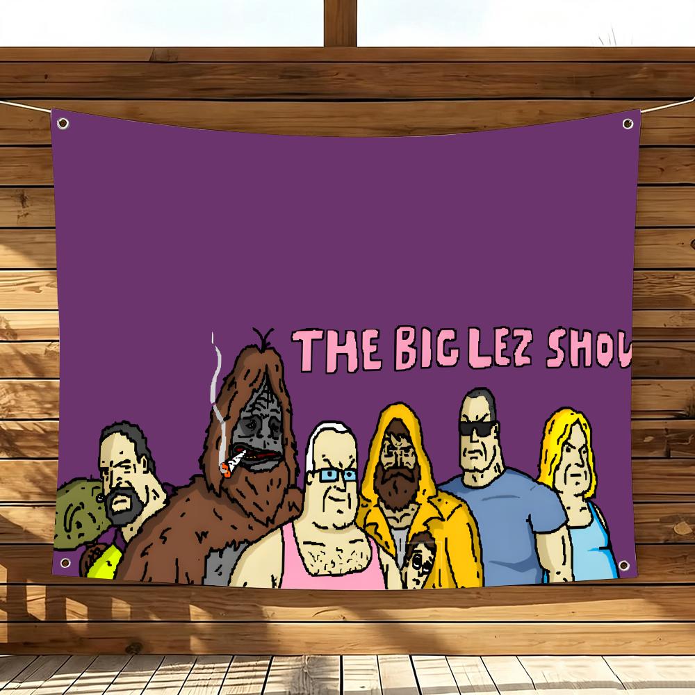 만화 T-The B-Big Lez 쇼 깃발 - 거실,  - Outdoor Camping Show 리뷰 및 가격