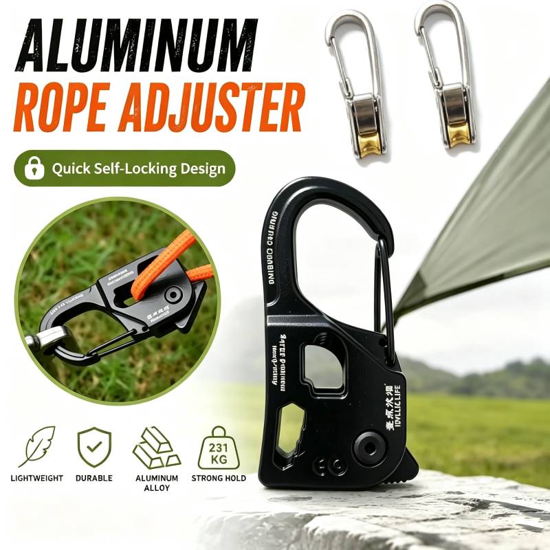 알루미늄 합금 텐트 로프 텐셔너 강력한 하중 지지 조절 - Outdoor Camping Extension Cord 리뷰 및 가격