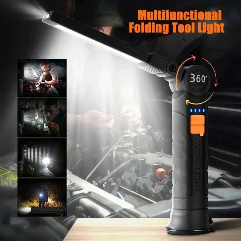 휴대용 COB LED 손전등 USB 충전식 작업등 내장 - Battery Outdoor Camping 리뷰 및 가격
