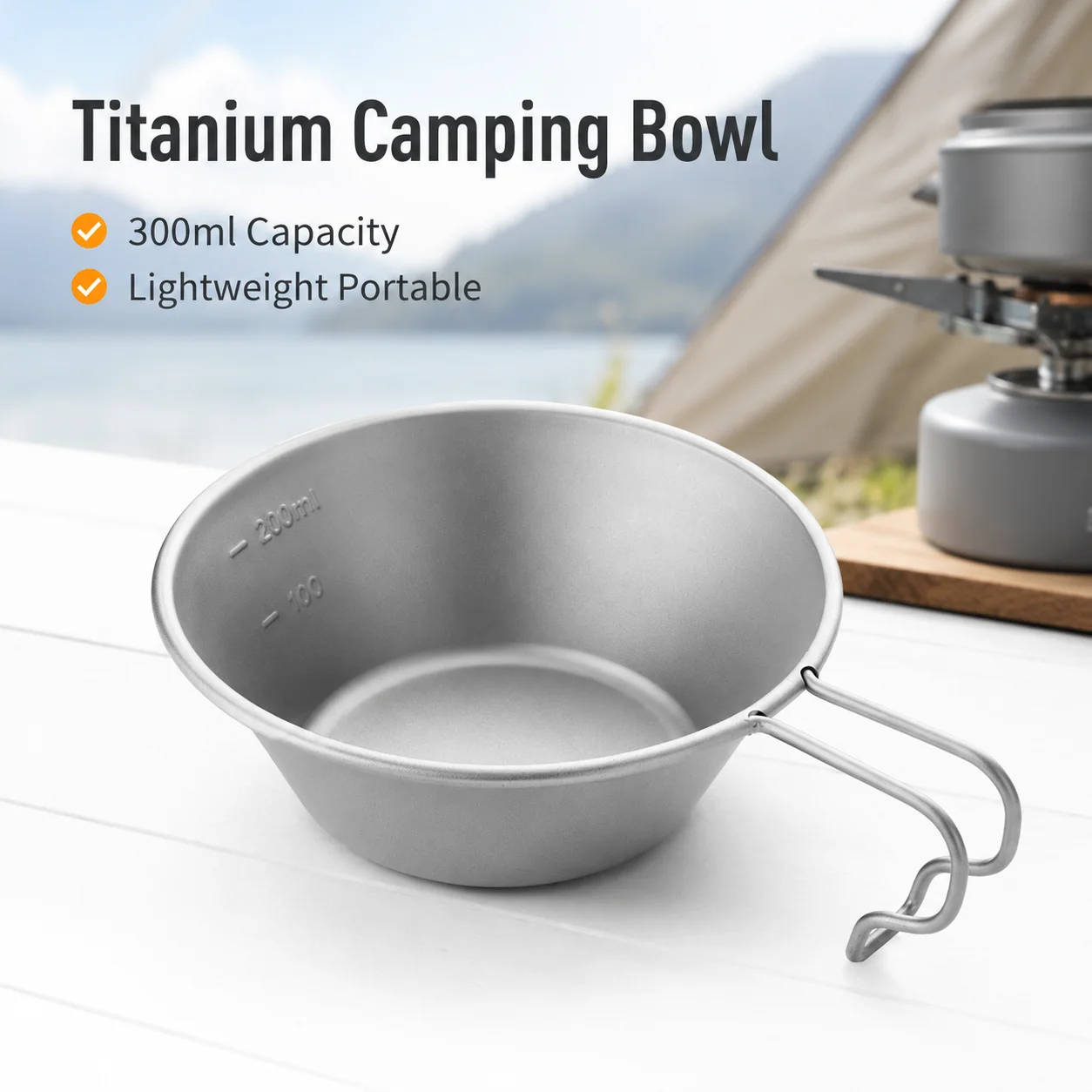티타늄 시에라 볼 경량 캠핑컵 (고정 손잡이 포함) 휴 - Outdoor Camping Meals 리뷰 및 가격