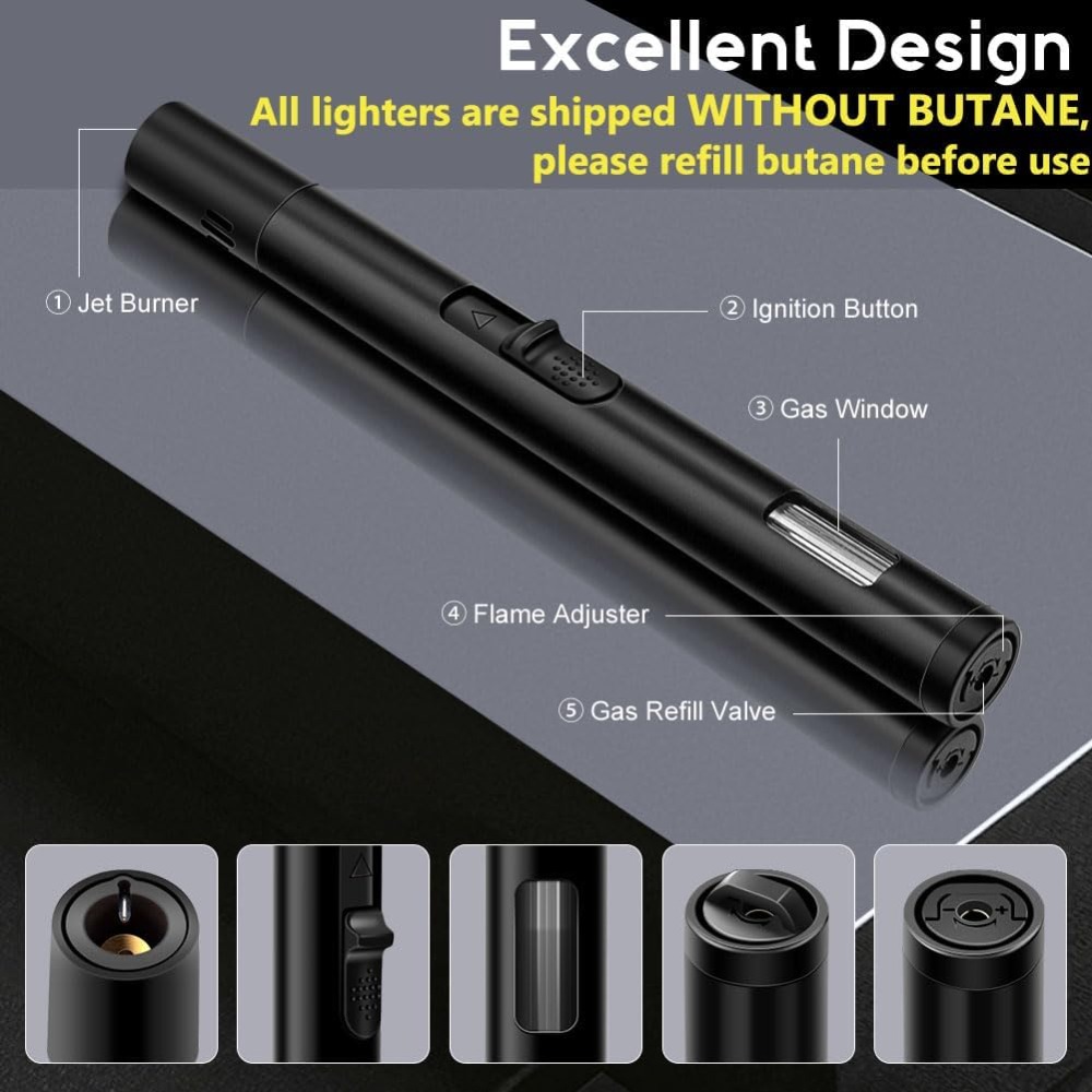 2팩 리필 가능 방풍 토치 라이터, 캠핑 바베큐 양초용 - Outdoor Windproof Lighter 리뷰 및 가격