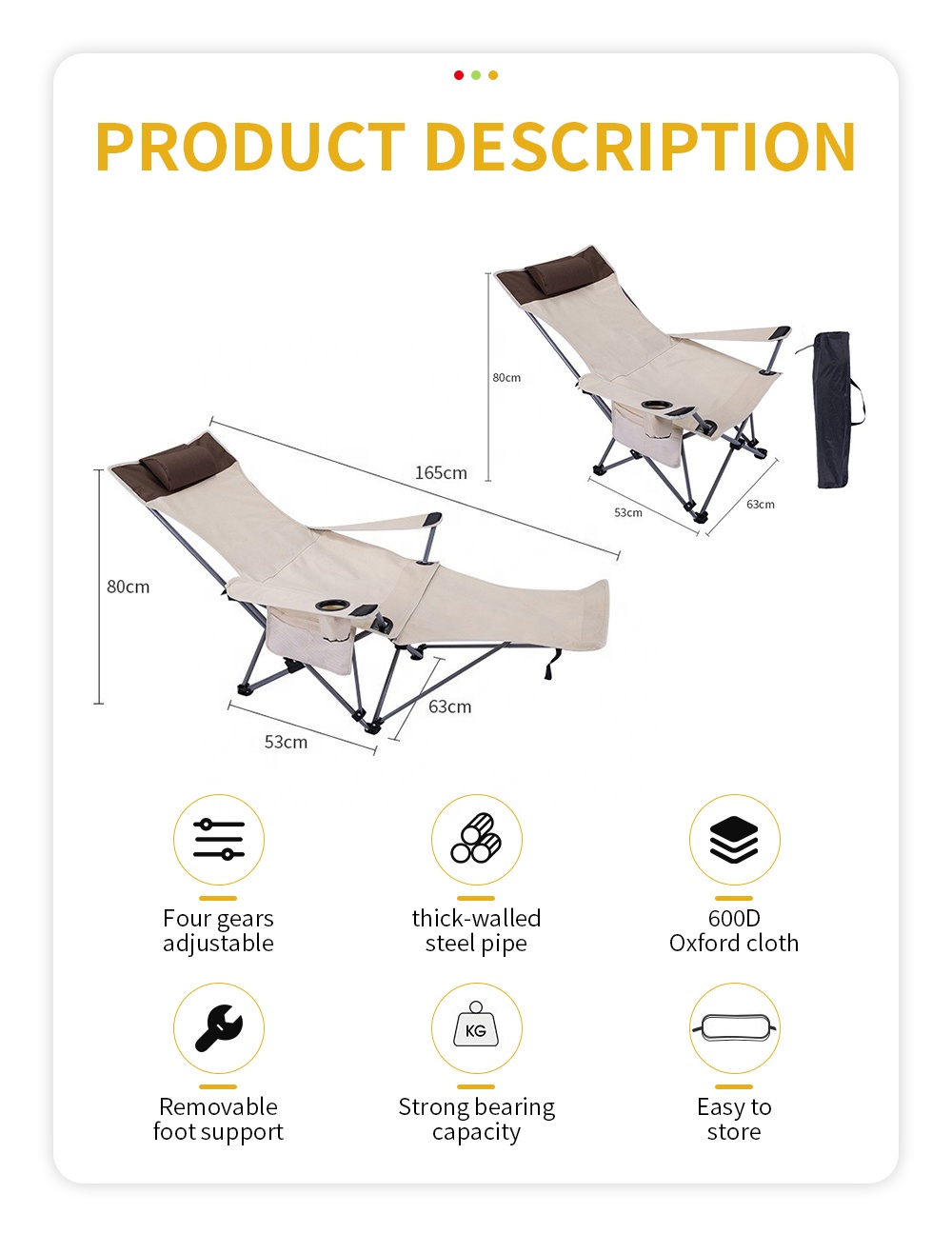 휴대용 접이식 리클라이닝 의자, 가볍고 조절 가능한 야 - Outdoor Camping Chairs 리뷰 및 가격