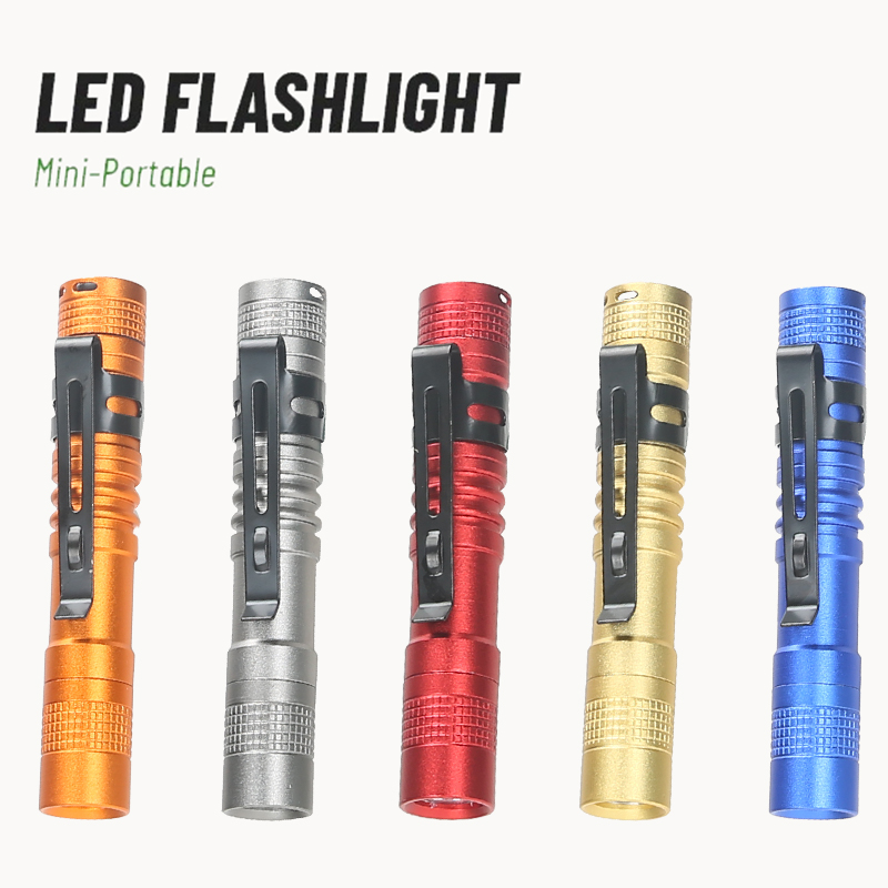 휴대용 미니 LED 펜 플래시라이트 펜 클립 포함 핸드 - Battery Outdoor Camping 리뷰 및 가격