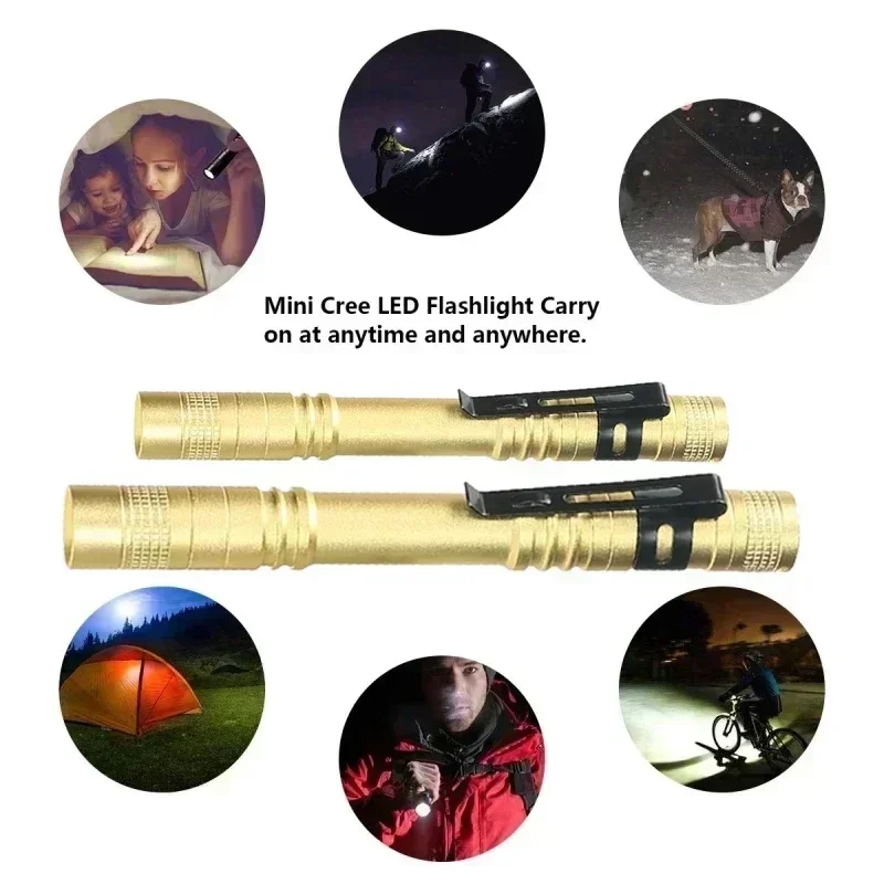 휴대용 미니 LED 펜 플래시라이트 펜 클립 포함 핸드 - Battery Outdoor Camping 리뷰 및 가격