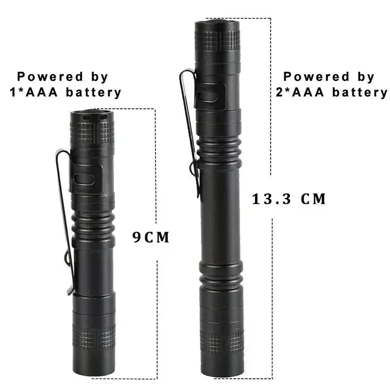 휴대용 미니 LED 펜 플래시라이트 펜 클립 포함 핸드 - Battery Outdoor Camping 리뷰 및 가격