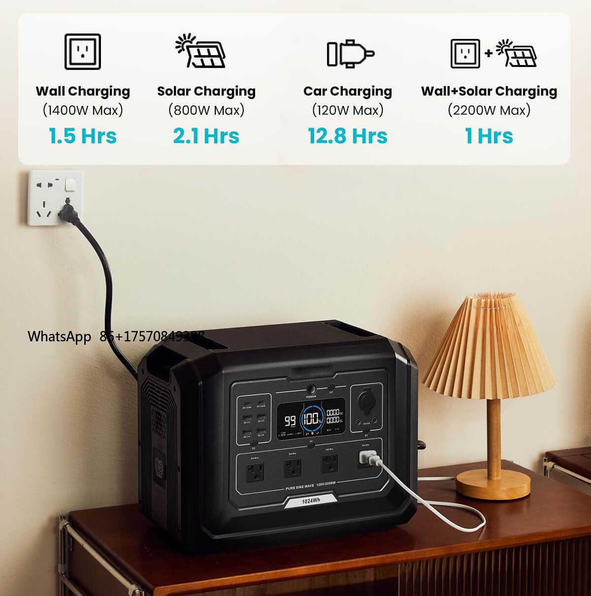 LiFePO4 배터리 2kw 출력 휴대용 파워스테이션  - Portable Power Station 리뷰 및 가격