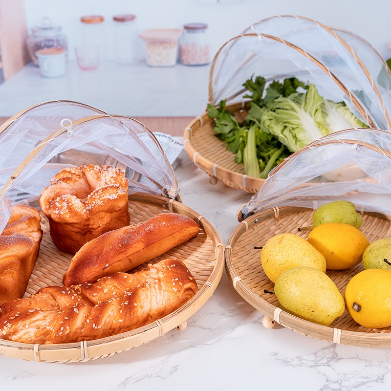 대나무 짠 바구니 모기장 과일 야채 바구니 쓰레받기 텐 - Outdoor Camping Mosquito Net 리뷰 및 가격
