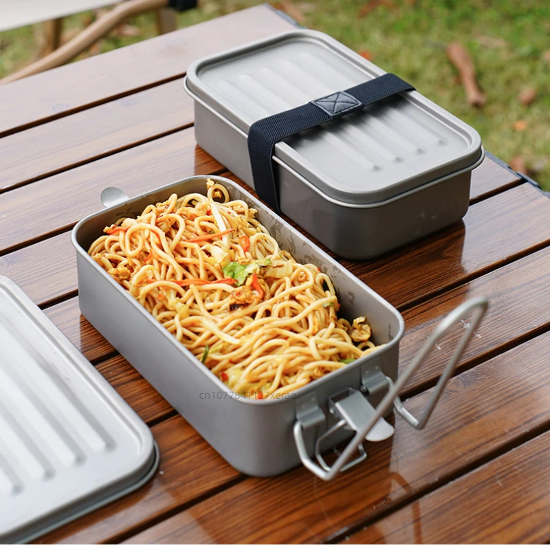 야외 순수 티타늄 사각 도시락 상자, 캠핑 밀봉 도시락 - Outdoor Camping Meals 리뷰 및 가격