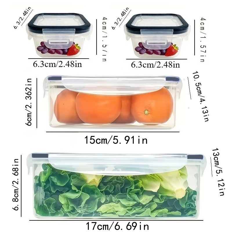 8Pcs 용기 4개 뚜껑 4개 세트 주방 밀폐용기 플라 - Outdoor Camping Storage Box 리뷰 및 가격