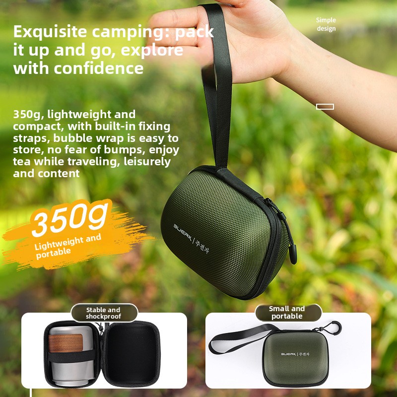 티타늄 도금 합금 찻주전자와 이중벽 컵이 포함된 휴대용 - Outdoor Camping Kettle 리뷰 및 가격