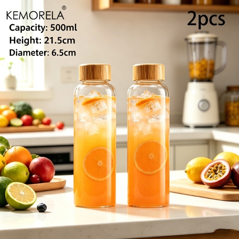 2/4PCS 유리 스포츠 물병(뚜껑 포함) 누출 방지  - Outdoor Camping Activities For Adults 리뷰 및 가격