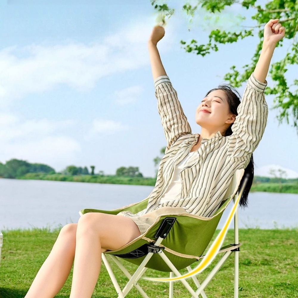 야외 접이식 의자 고급 밀크 그린 문 체어 캠핑 하이백 - Outdoor Camping High Chair 리뷰 및 가격