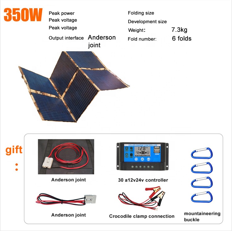 350W 유연한 단결정 태양광 패널, RV 전자차 및  - Portable Power Station 리뷰 및 가격