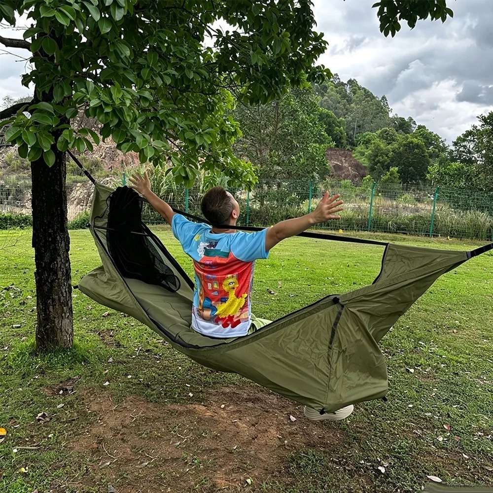 모기장이 있는 플랫 해먹 스윙 캠핑 텐트, 야외용 롤오 - Outdoor Camping Mosquito Net 리뷰 및 가격