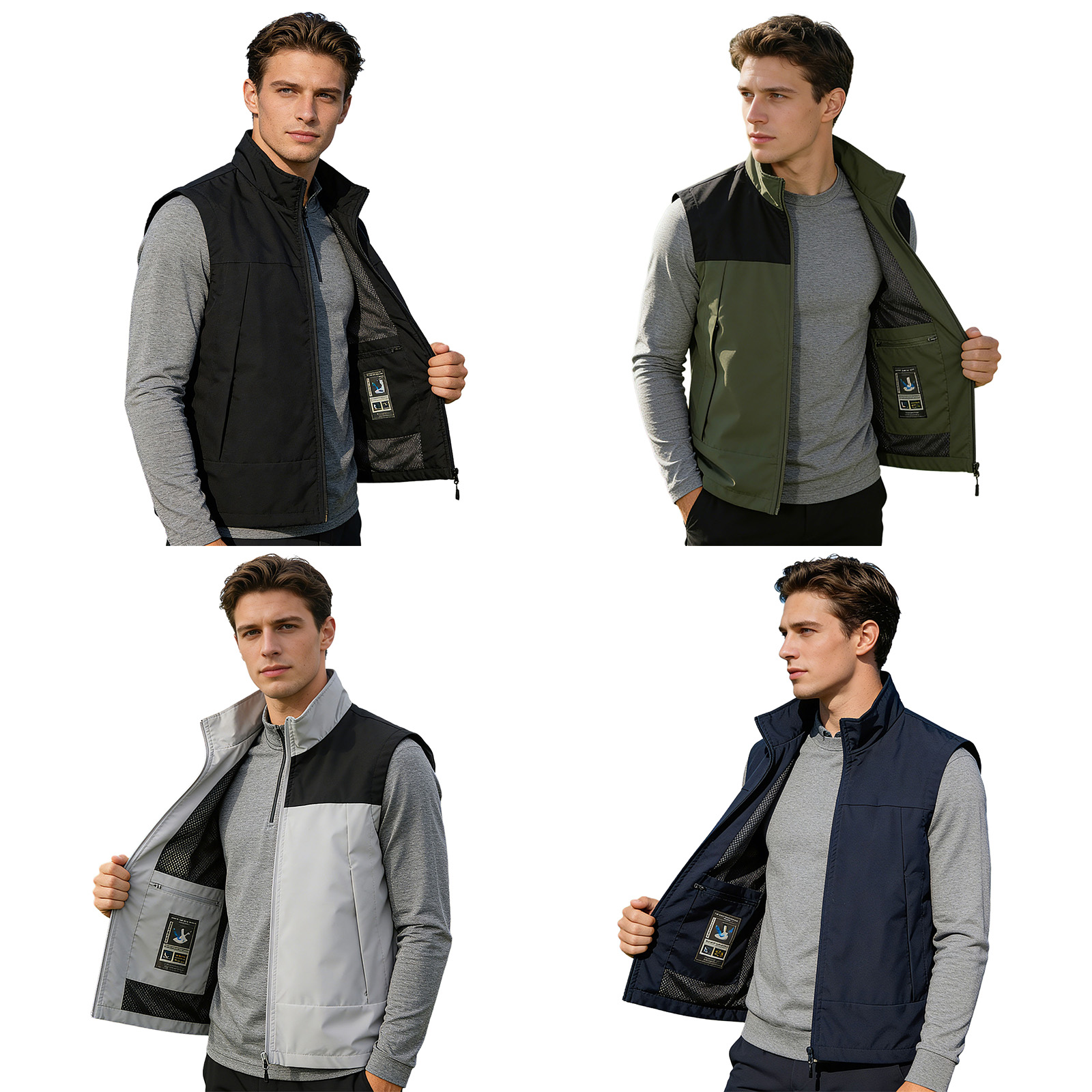 # M-5XL 남성용 골프 조끼 스탠드 칼라 민소매 지 - Outdoor Camping Jacket 리뷰 및 가격
