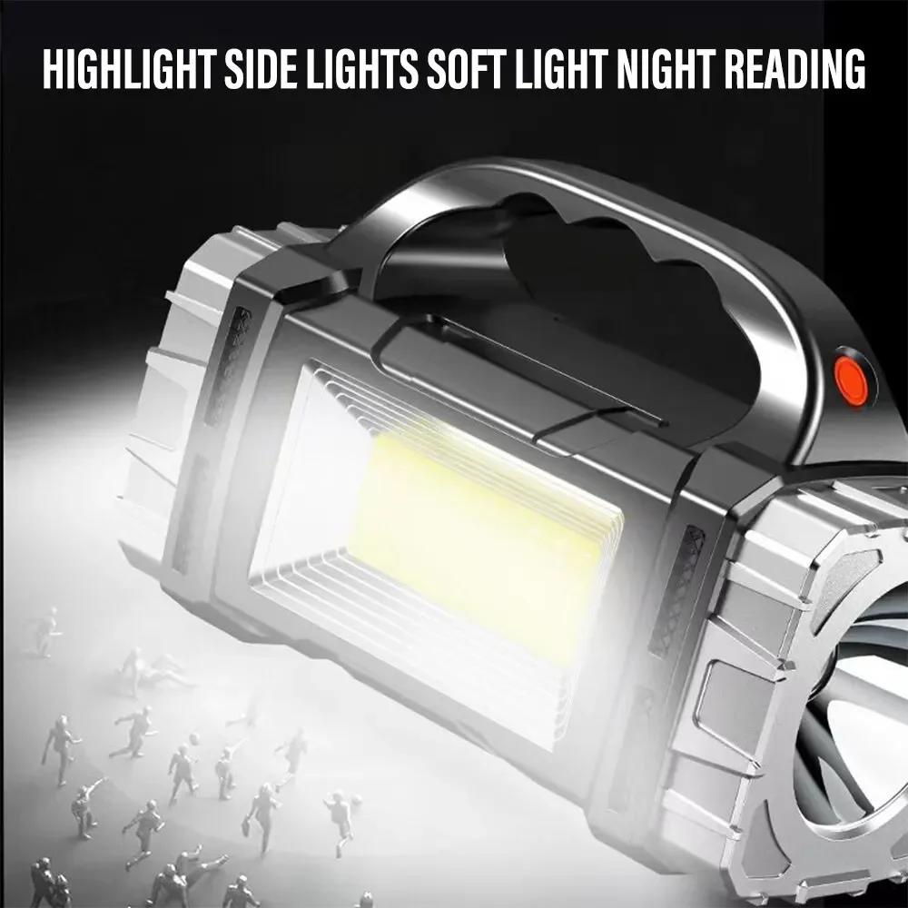 새로운 업그레이드 충전식 고출력 태양광 LED 손전등, - Battery Outdoor Camping 리뷰 및 가격